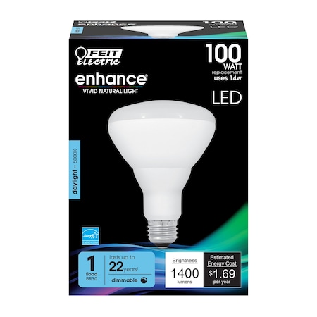 Feit Electric Feit BR30 E26 (Medium) LED Bulb Daylight 100 Watt Equivalence 1 pk BR30DM1400950CA